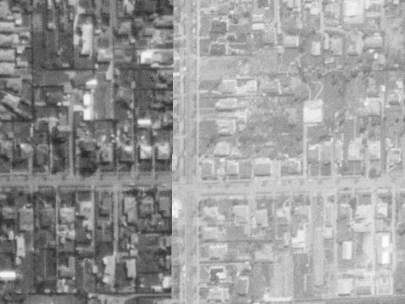 58A Norwood Street from the air, 1975-1979