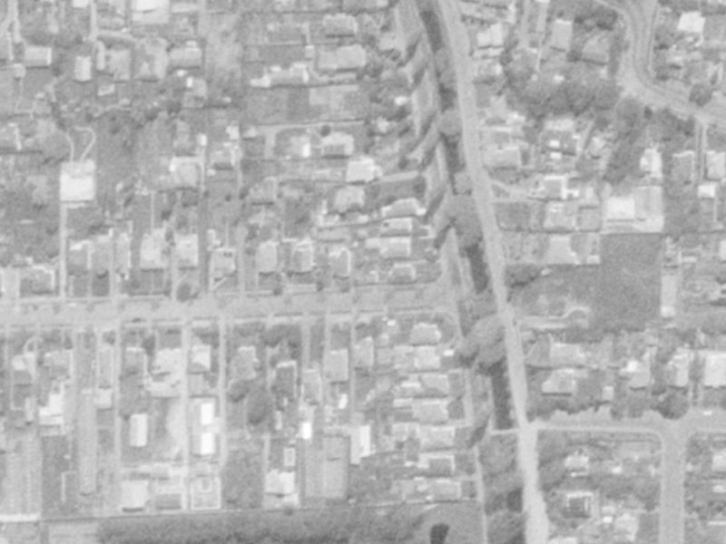 145 Fisher Avenue from the air, 1975-1979