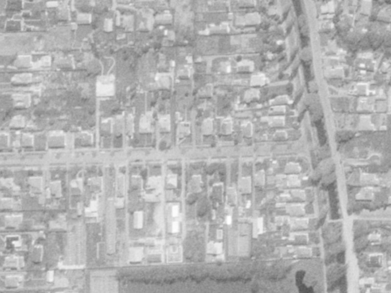 105 Fisher Avenue from the air, 1975-1979