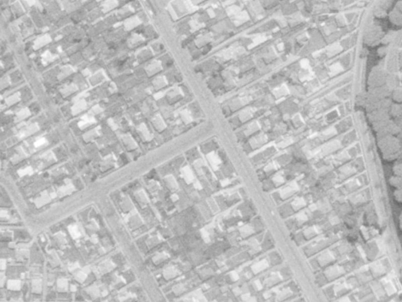 50 Koromiko Street from the air, 1975-1979