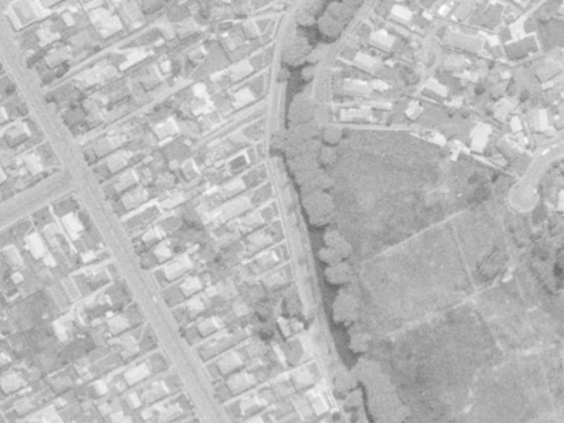 282 Riverlaw Terrace from the air, 1975-1979