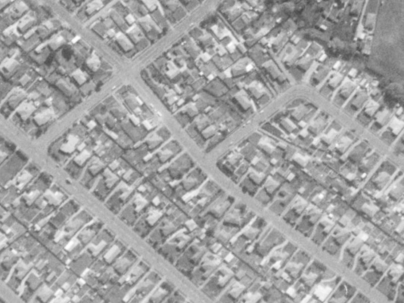 64 McBeath Avenue from the air, 1975-1979
