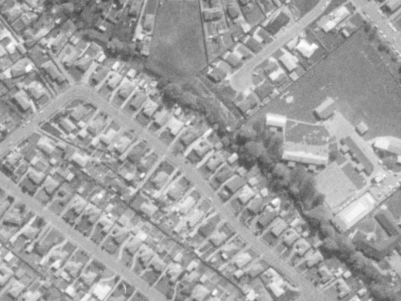 58 Greenpark Street from the air, 1975-1979
