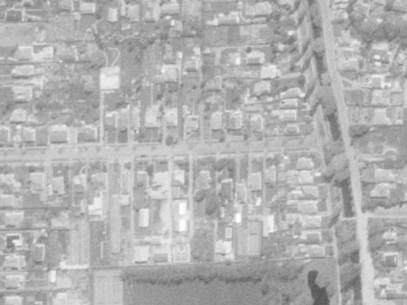 122 Fisher Avenue from the air, 1975-1979