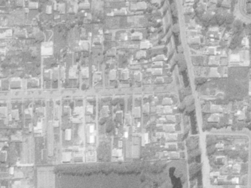 150 Fisher Avenue from the air, 1975-1979