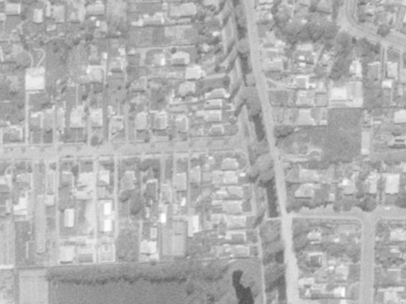 154 Fisher Avenue from the air, 1975-1979