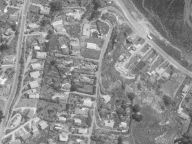 Maffeys Road from the air, 1975-1979