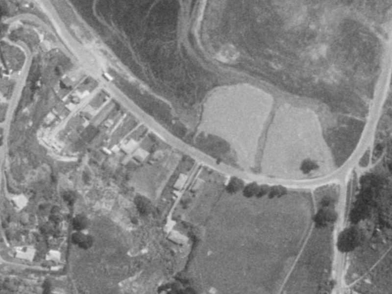 92–102 McCormacks Bay Road from the air, 1975-1979