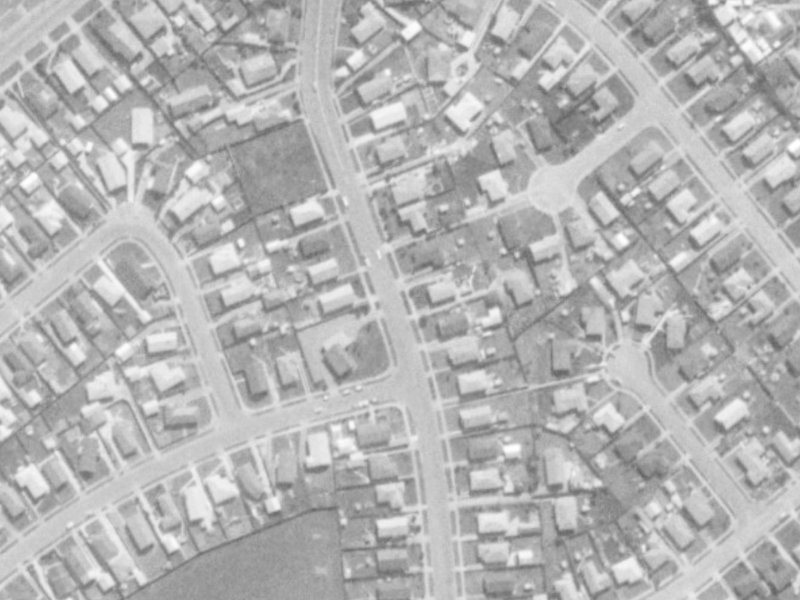 26 Rowley Avenue from the air, 1975-1979