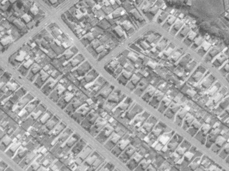 59 McBeath Avenue from the air, 1975-1979