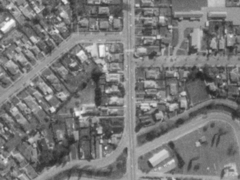 105 Colombo Street from the air, 1975-1979