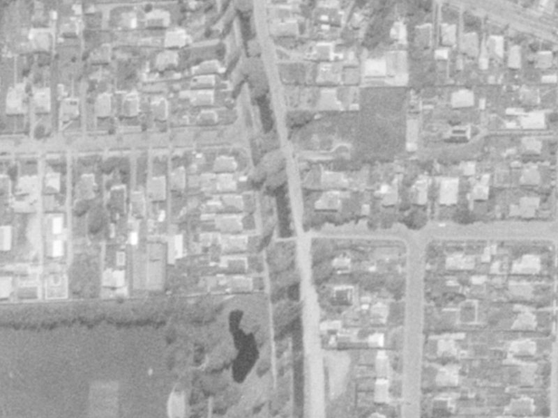 221 Eastern Terrace from the air, 1975-1979