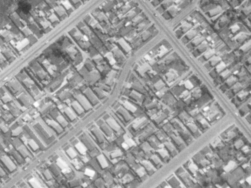 106 Roberta Drive from the air, 1975-1979