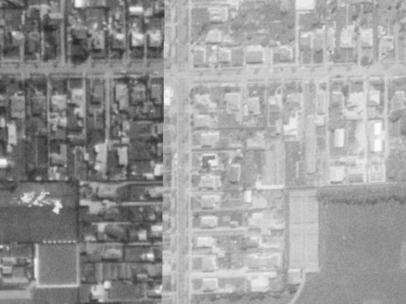 46 Norwood Street from the air, 1975-1979