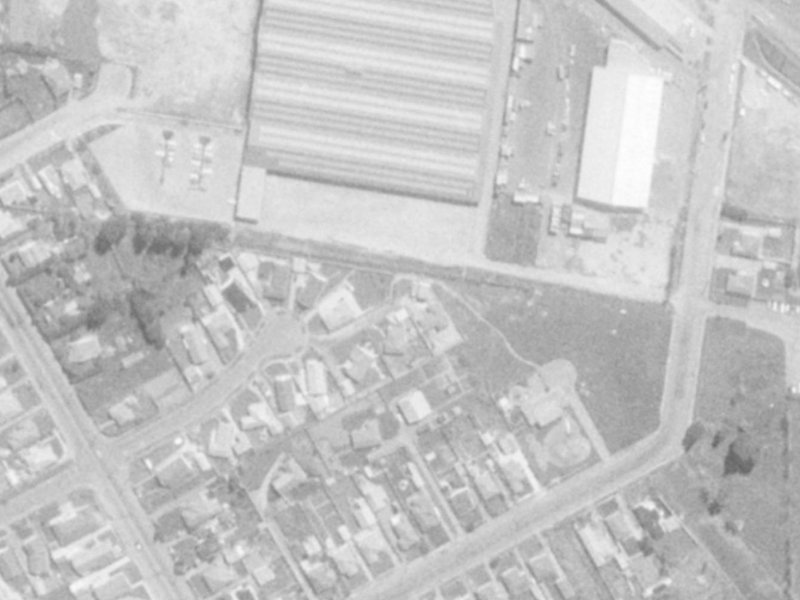 Ribbonwood Place from the air, 1975-1979