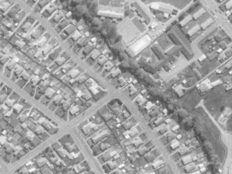 29 Greenpark Street from the air, 1975-1979