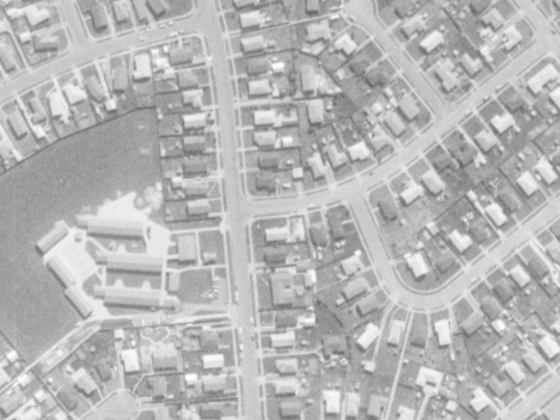 2 Herdman Street from the air, 1975-1979