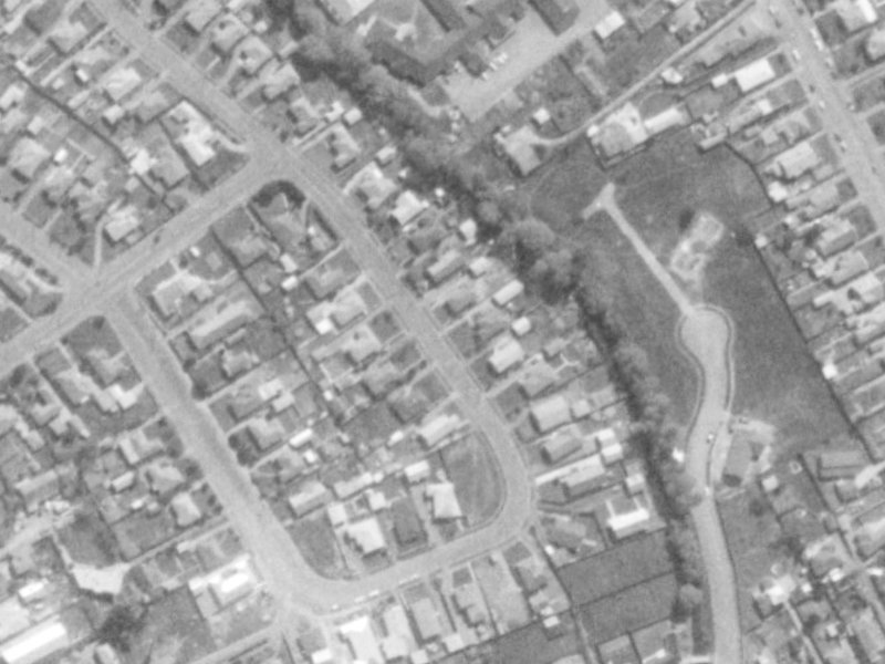 22 Greenpark Street from the air, 1975-1979