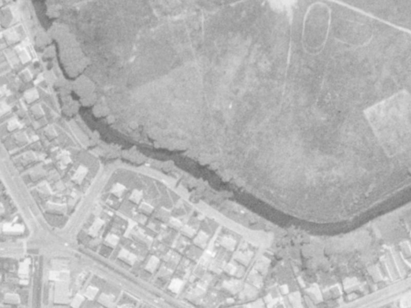 358-360 Riverlaw Terrace from the air, 1975-1979