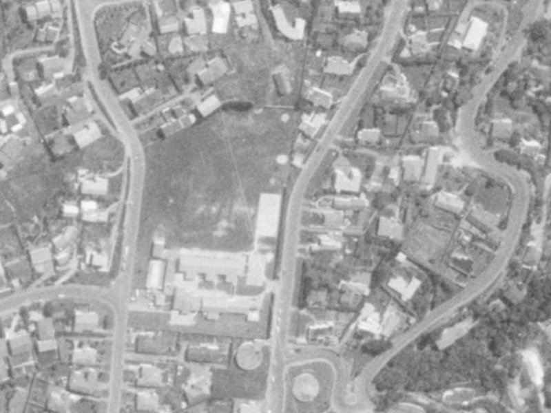 62 Major Hornbrook Road from the air, 1975-1979