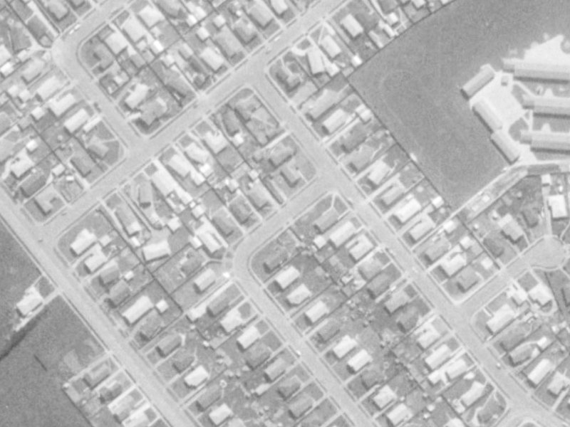 53E Leicester Crescent from the air, 1975-1979