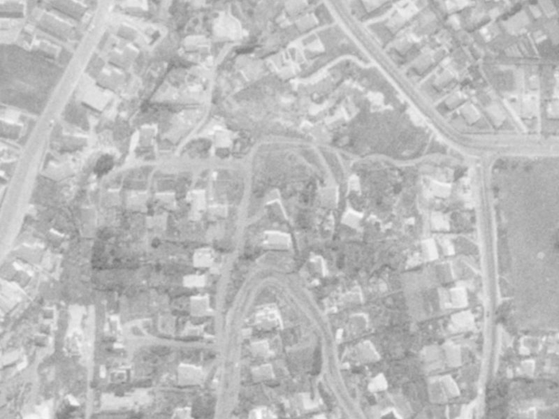 1 Huntsbury Avenue from the air, 1975-1979
