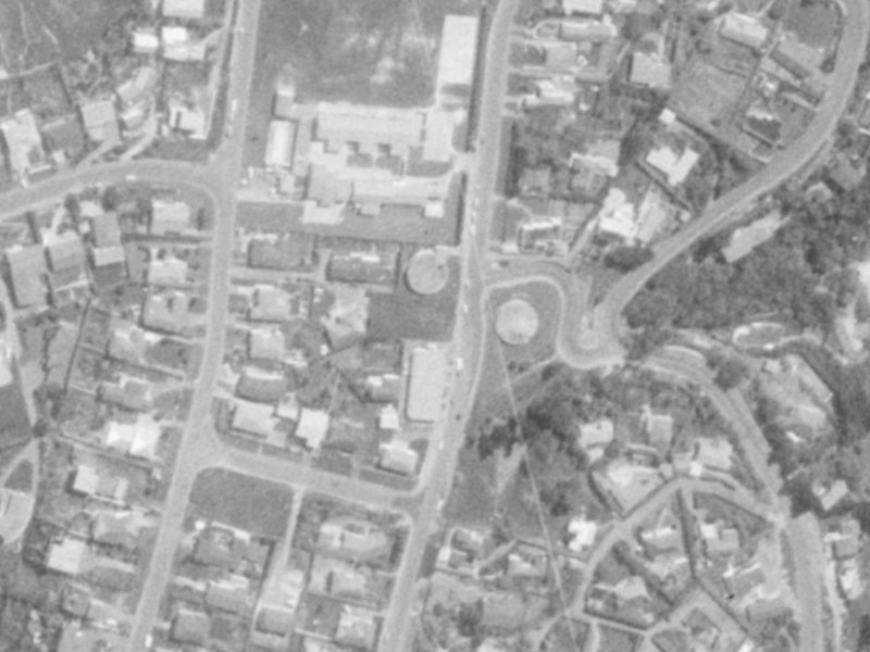 100 Major Hornbrook Road from the air, 1975-1979