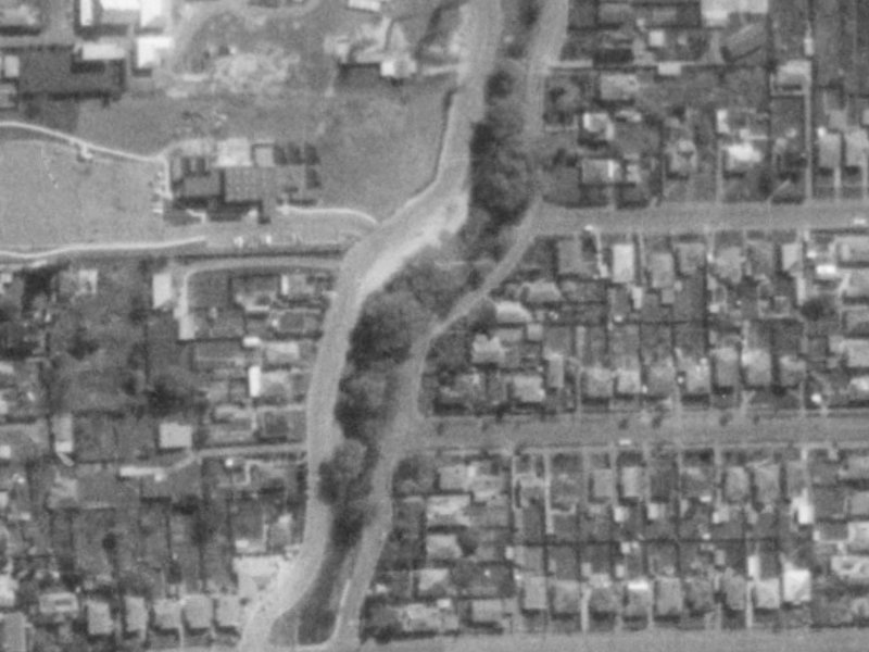 111 Waimea Terrace from the air, 1975-1979