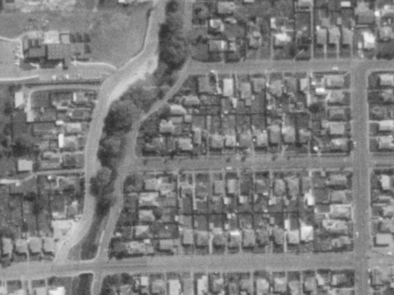 126 Birdwood Avenue from the air, 1975-1979