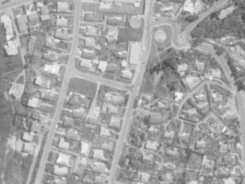 112 Major Hornbrook Road from the air, 1975-1979