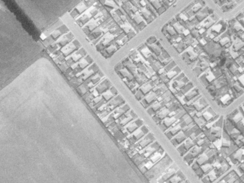 45 Victors Road from the air, 1975-1979