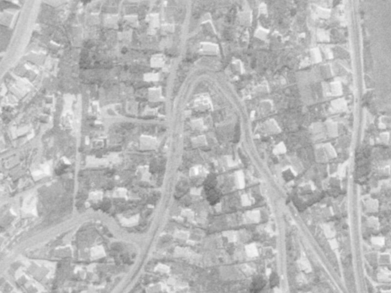 15 Huntsbury Avenue from the air, 1975-1979