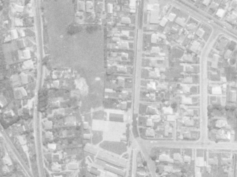 16 Albert Terrace from the air, 1975-1979