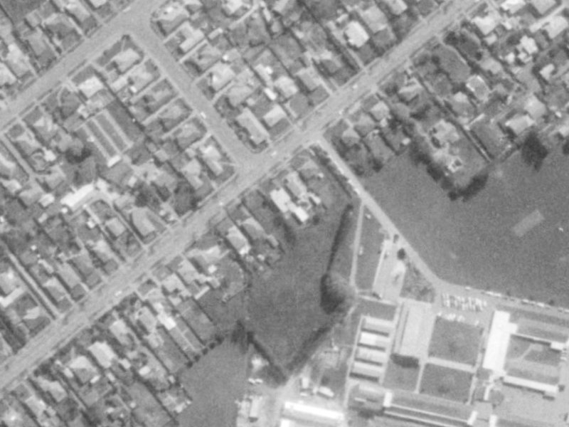 164 Rose Street from the air, 1975-1979