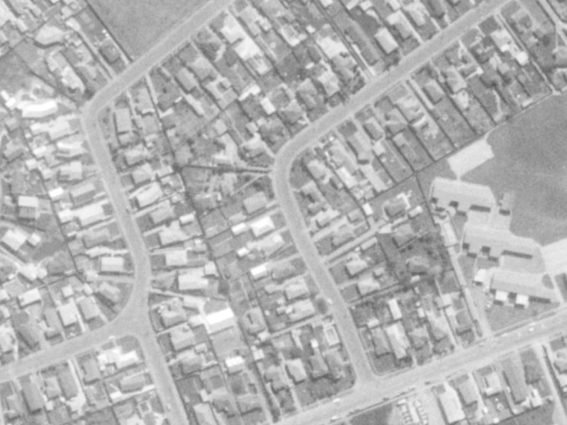 48A Maryhill Avenue from the air, 1975-1979