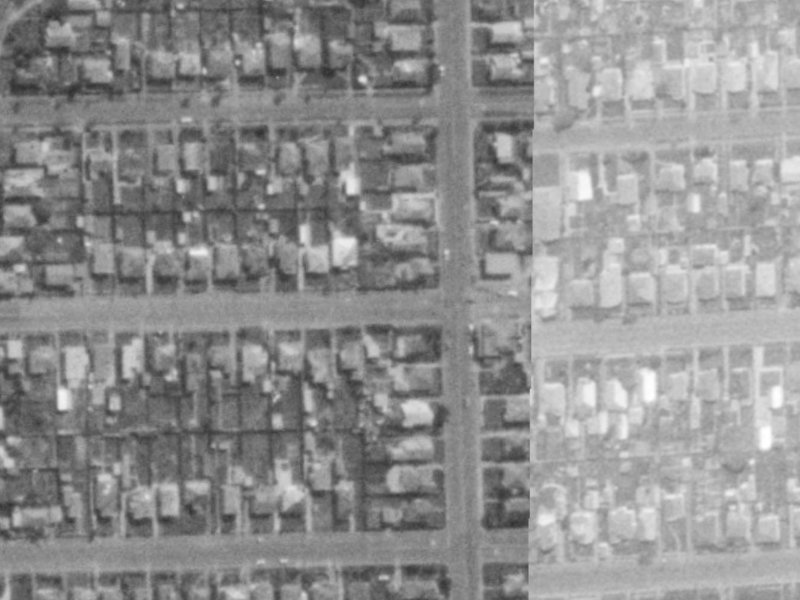 68 Malcolm Avenue from the air, 1975-1979
