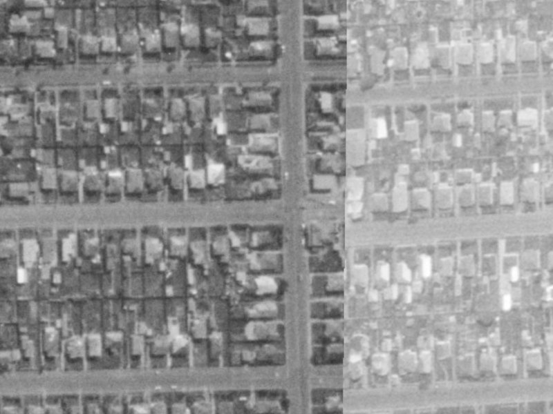 66 Malcolm Avenue from the air, 1975-1979