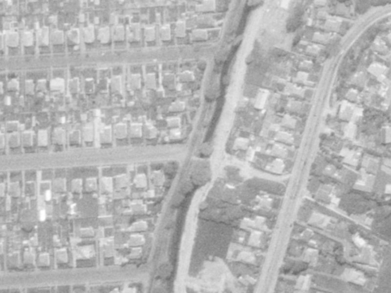 118F Malcolm Avenue from the air, 1975-1979