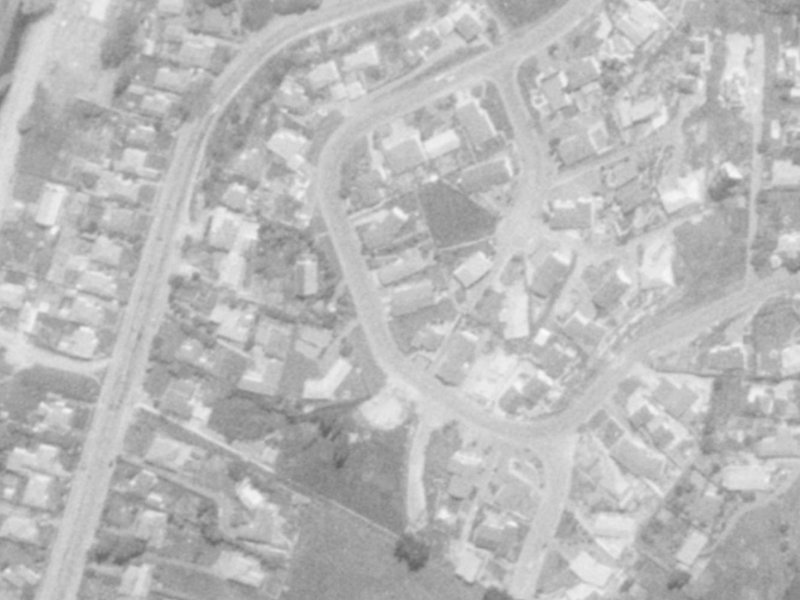 47 Parklands Drive from the air, 1975-1979
