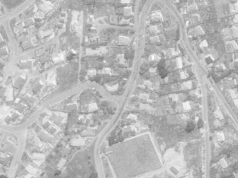22 Huntsbury Avenue from the air, 1975-1979