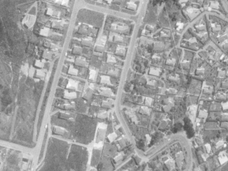 123 Major Hornbrook Road from the air, 1975-1979