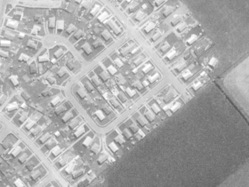 Haslam Crescent from the air, 1975-1979