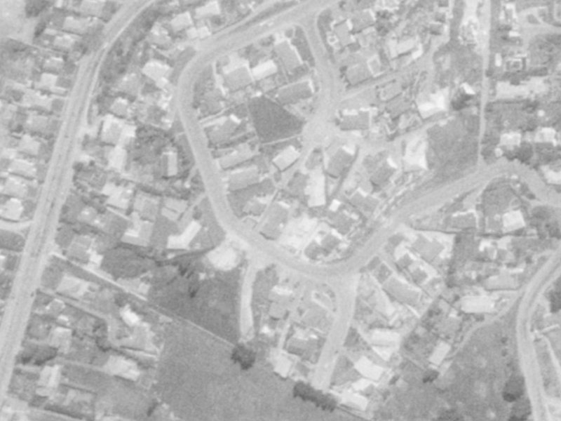 51 Parklands Drive from the air, 1975-1979
