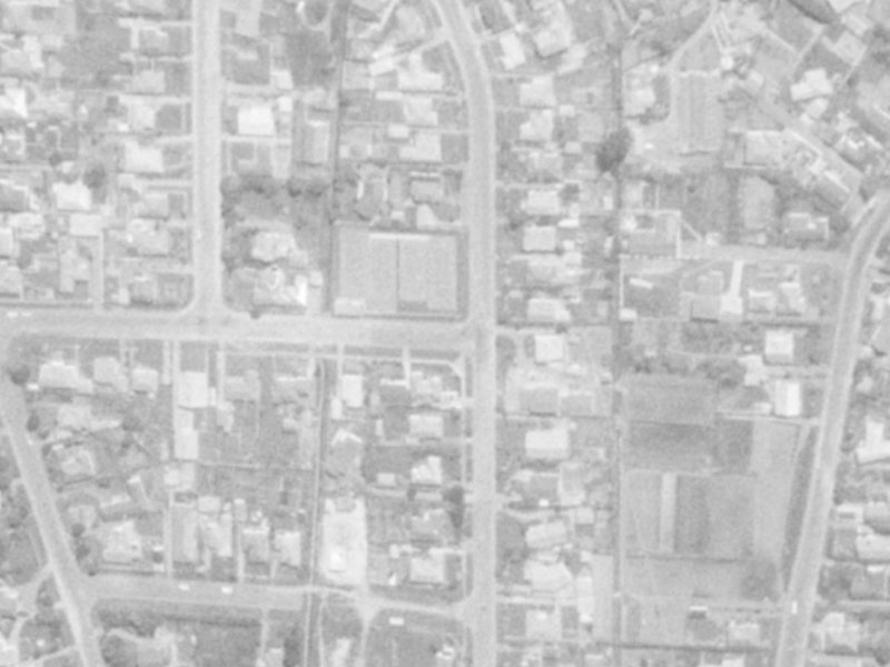 16a Roscoe Street from the air, 1975-1979