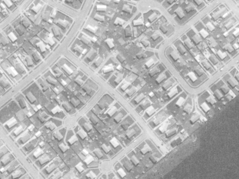 16 Salmond Street from the air, 1975-1979