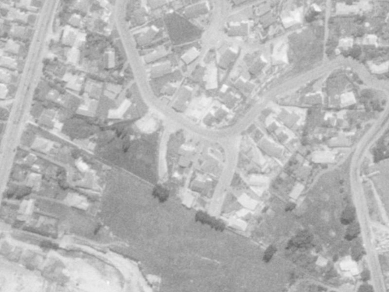 56 Parklands Drive from the air, 1975-1979