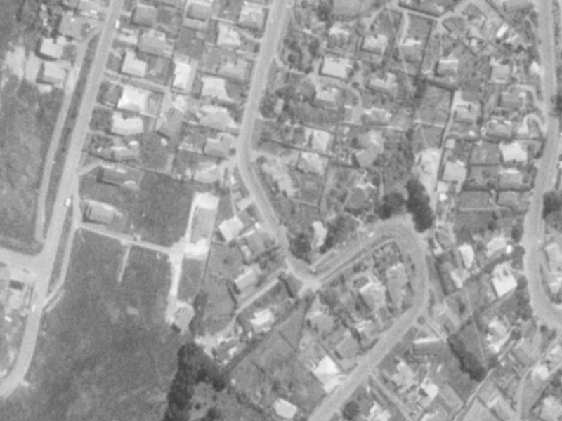 129 Major Hornbrook Road from the air, 1975-1979