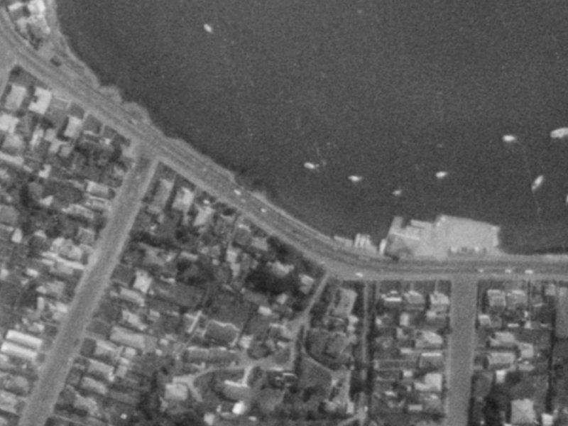 169-237 Main Road from the air, 1975-1979