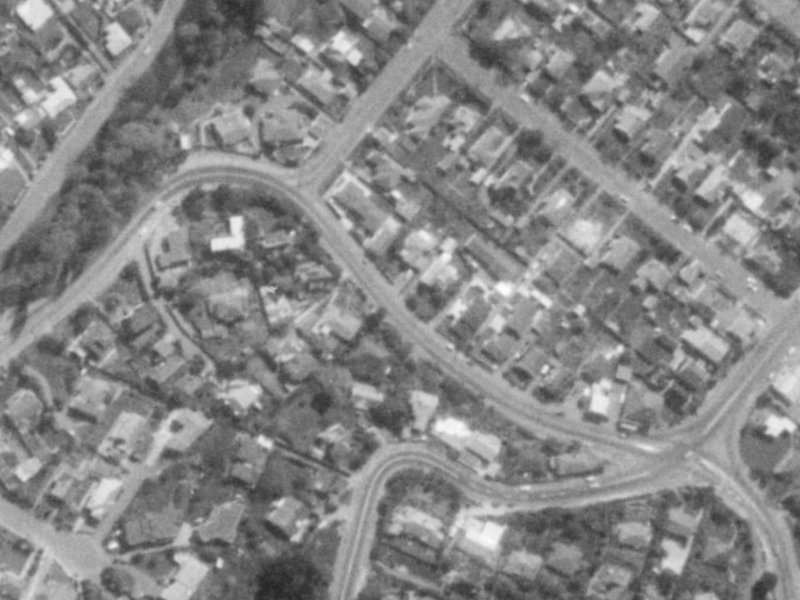 18A Cashmere Road from the air, 1975-1979