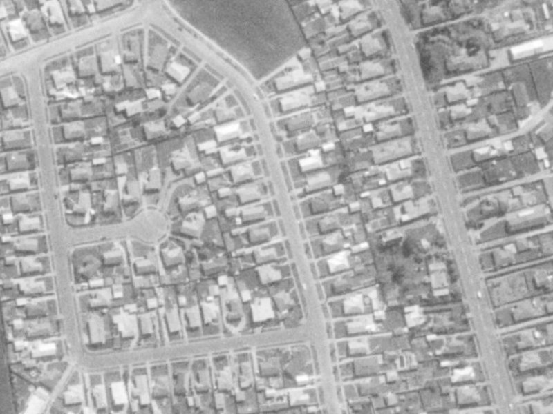 Rydal Street from the air, 1975-1979